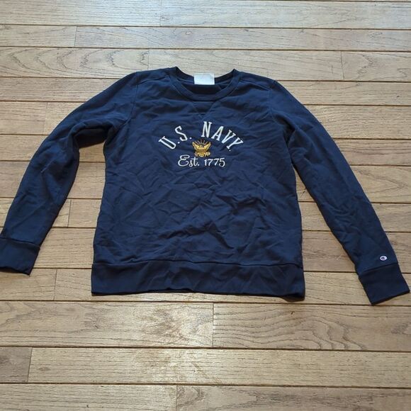 Champion Other - Youth Champion navy blue crew neck sweater with US Navy graphic size large
